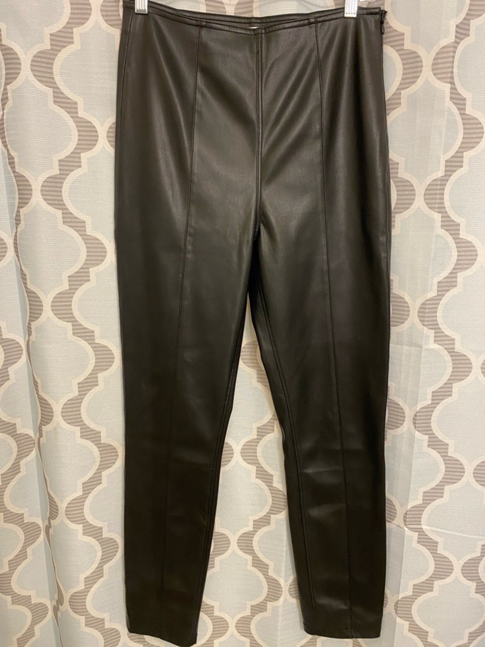 We The Free Black Faux Leather Leggings with Branded Waist Label
